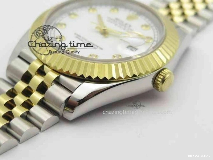 0228 DateJust II 41mm SS YG BP Maker Best Edition White Diam Dial On Jubilee Bracelet A ModernLook 3663
